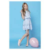 Dětské šaty s ozdobným volánem MMD30 - MODRÉ