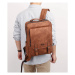 Velký kožený batoh na notebook 15.6" cestovní voděodolný