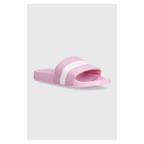 Dětské pantofle U.S. Polo Assn. SKYE001 růžová barva