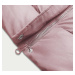 Dlouhá růžová dámská péřová vesta (5M728-46)