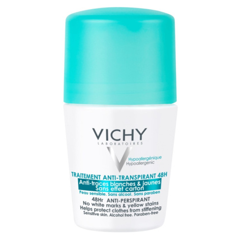 Vichy Deodorant 48h antiperspirant roll-on proti bílým a žlutým skvrnám 50 ml
