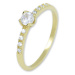 Brilio Zlatý prsten s krystaly 229 001 00858