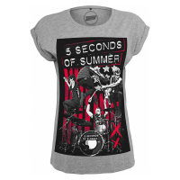 5 Seconds of Summer tričko, 5SOS Longprint Girly Grey, dámské