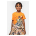 Dětské tričko Coccodrillo oranžová barva, s potiskem