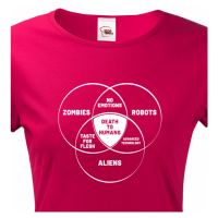 Dámské tričko Zombies, Robots, Aliens - ideální triko pro Geeky