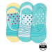 Meatfly ponožky Low Socks Triple Pack Blue Stripe | Modrá
