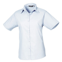 Premier Workwear Dámská košile s krátkým rukávem PR302 Light Blue -ca. Pantone 2708