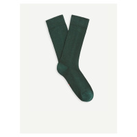 Zelené vysoké ponožky z bavlny Supima® Celio Milof