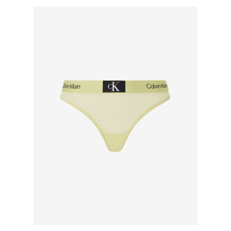 Světle žlutá dámská tanga Calvin Klein Underwear