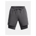 Šedé sportovní kraťasy Under Armour UA LAUNCH 5'' 2-IN-1 SHORTS