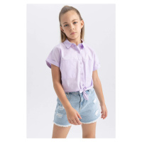 DEFACTO Crop Short Sleeve Shirt