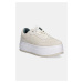 Semišové sneakers boty Calvin Klein Jeans BOLD PLATF LACEUP LOW MG SUEDE béžová barva, YW0YW0157