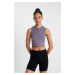 DEFACTO Fit Crop Crew Neck Sports Undershirt