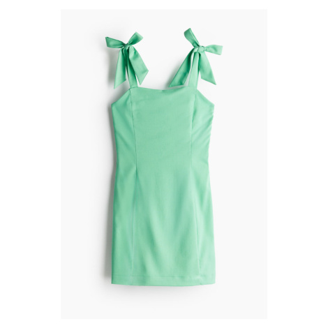 H & M - Šaty's vázacími ramínky - zelená H&M