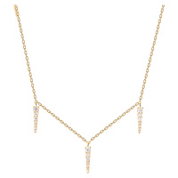 PDPAOLA Stylový pozlacený náhrdelník ze stříbra Peak Supreme Essentials CO01-477-U