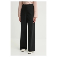 Kalhoty Marc O'Polo dámské, černá barva, široké, high waist, 502411910033
