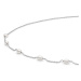 Gaura Pearls Stříbrný náhrdelník Anna - říční perla, stříbro 925/1000 SK23495N Stříbrná 47 cm + 