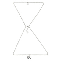 Náhrdelník karl lagerfeld k/monogram dip double necklace šedá