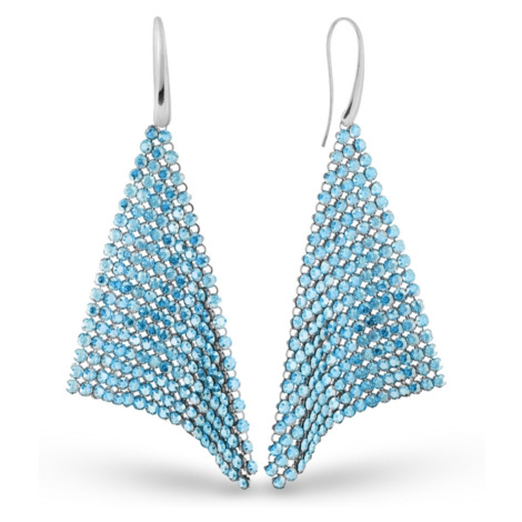 Náušnice se Swarovski Elements Chic KWMESH18AQ Aqua SPARK