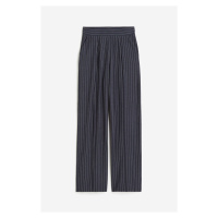 H & M - Elegantní kalhoty's vysokým pasem - modrá