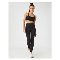 Koton Normal Waist Sports Leggings with Stitching Detail.