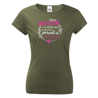 Dámské tričko nejlepší babička - ideální dárek k narozeninám pro babičku
