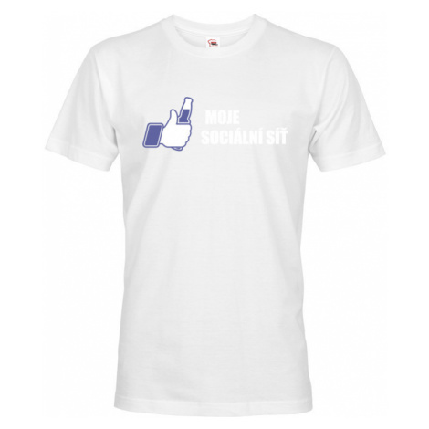 Pánské tričko motivem piva Moje sociální síť BezvaTriko