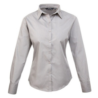 Premier Workwear Dámská košile s dlouhým rukávem PR300 Silver -ca. Pantone 428