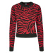 Ladies Short Tiger Sweater blk/firered