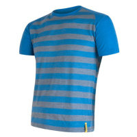 SENSOR MERINO ACTIVE pánské tričko s pruhy modré