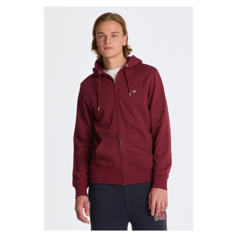 MIKINA GANT REG SHIELD FULL ZIP HOODIE červená