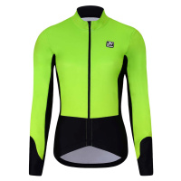 HOLOKOLO Cyklistická zateplená bunda - CLASSIC LADY - zelená/černá/žlutá