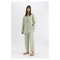 DEFACTO Harem Linen Blended Trousers