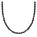 Manoki Pánský korálkový náhrdelník Claudio - 6 mm lávový kámen, etno styl WA537B Černá 55 cm
