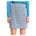 Fialovo-modrá vzorovaná krátká sukně SSD1713
