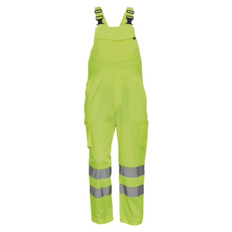 Cerva Gandia Pánské HI-VIS pracovní kalhoty s laclem 03530005 žlutá Červa
