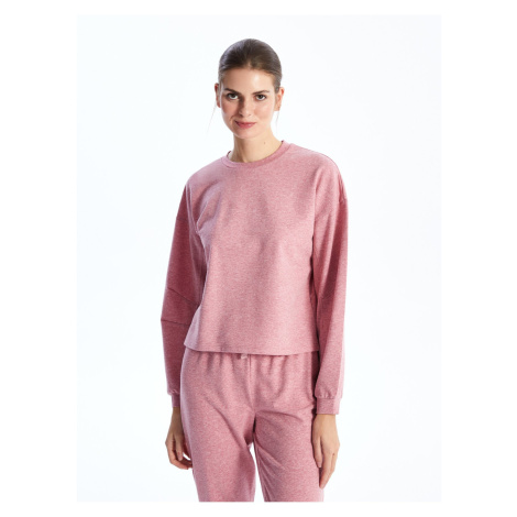 LC Waikiki Crew Neck Plain Long Sleeve Women's Pajama Set