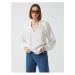 Koton Frilly Laced Judge Collar Long Sleeve Blouse