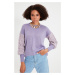 Trendyol Lilac Sleeve Knitted Crew Neck Knitwear Sweater