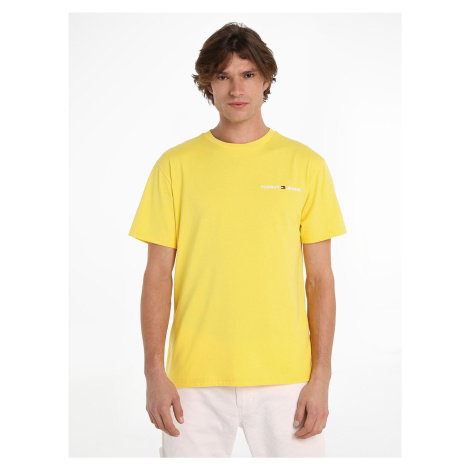 Tommy Jeans pánské žluté tričko Tommy Hilfiger