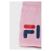 Dětské kraťasy Fila růžová barva, s potiskem, nastavitelný pas