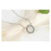 Stříbrný náhrdelník s přívěskem třpytivé kolečko PSN010 LOAMOER