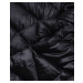 Prošívaný kabát v lilkové barvě s kapucí (AG1-J9069)