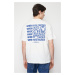 Trendyol Ecru Relaxed/Comfortable Cut Text Printed Short Sleeve 100% Cotton T-Shirt