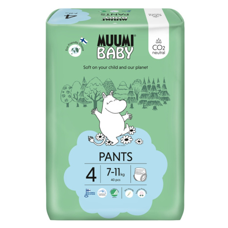 Muumi Baby Pants 4 Maxi 7–11 kg eko kalhotky 40 ks