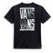 VANS-OFF THE WALL STACKED TYPED SS TEE-BLACK Černá