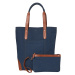 Bagind Goa Blue - dámská látková kabelka modrá s menší taštičkou