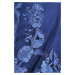 Tmavě modré krajkované midi šaty na ramínka