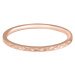Troli Pozlacený minimalistický prsten z oceli s jemným vzorem Rose Gold