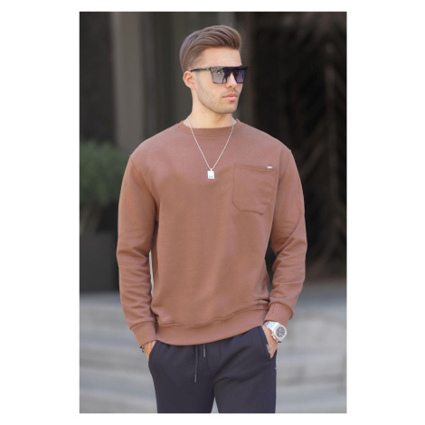 Madmext Brown Regular Fit Basic Sweatshirt 6136